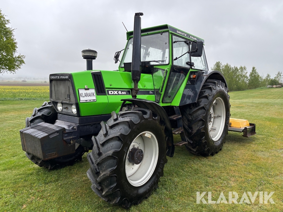 Traktor Deutz Fahr 6.50 A DX med dubbelmontage och betesputs