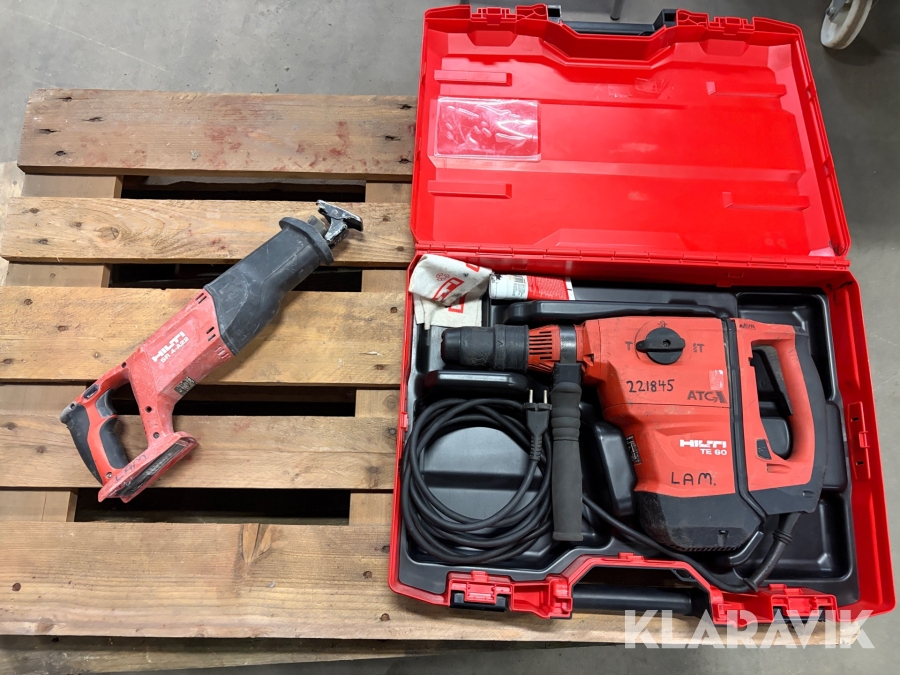 Kombihammare 1 st, Tigersåg 1 st Hilti TE 60 ATC/AVR / SR 4A22 01