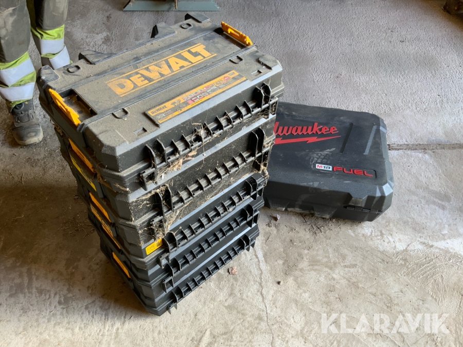 Verktygslådor DeWalt TSTAK 5st / 1st Milwaukee