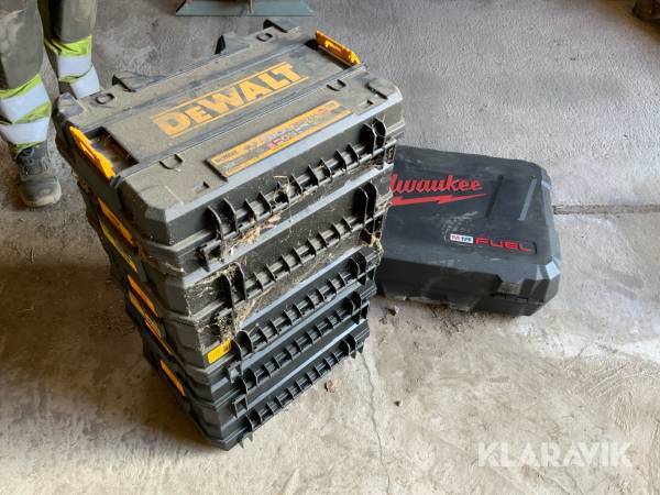 Verktygslådor DeWalt TSTAK 5st / 1st Milwaukee