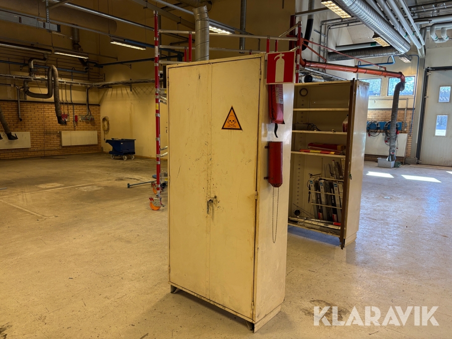 Plåtskåp med ventilation