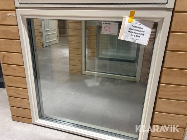 Fast fönster Svenska Fönster Alu beklätt Trä 3-glas