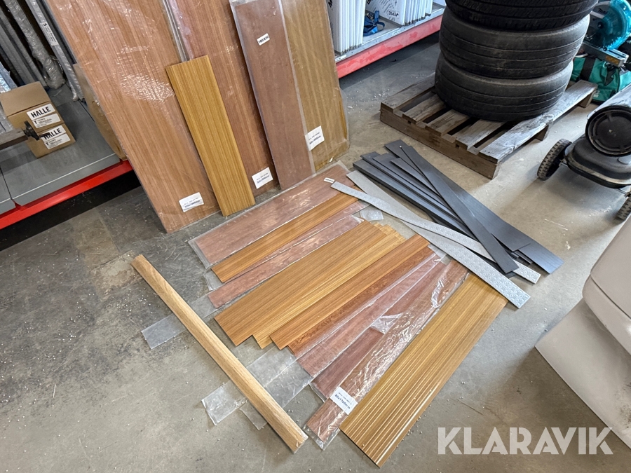 Aluminiumtrösklar ca 15 st i olika dimensioner