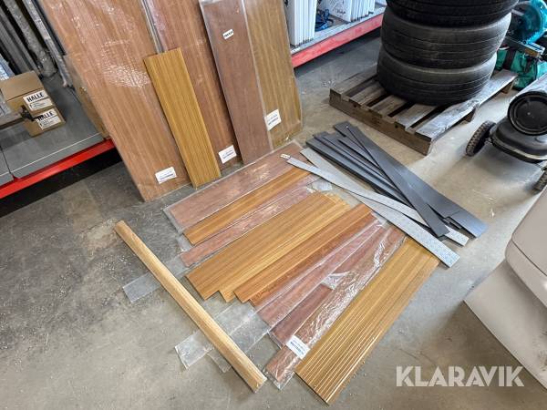 Aluminiumtrösklar ca 15 st i olika dimensioner