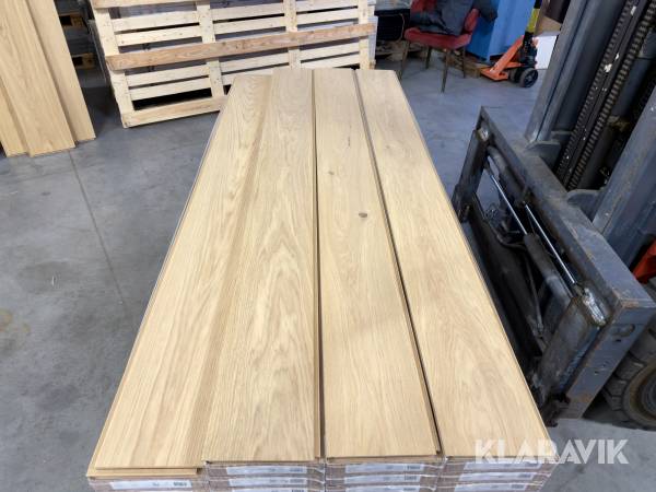 Ekgolv Woodura, Misty White, XL, 5-G klickgolv Välinge , 115 kvm, 1-stav