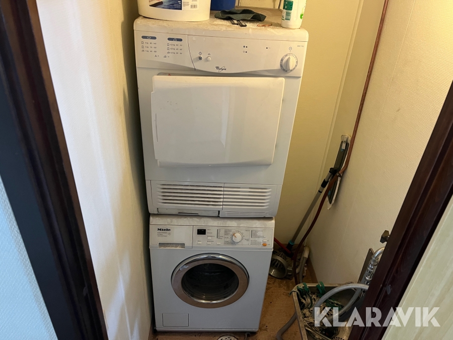 Tvättmaskin och torktumlare Miele /Whirpool W3253/AWZ750