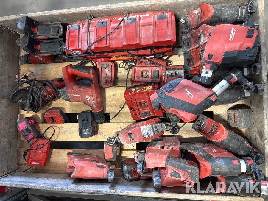 Dammsugare, slagborr och laddare Hilti