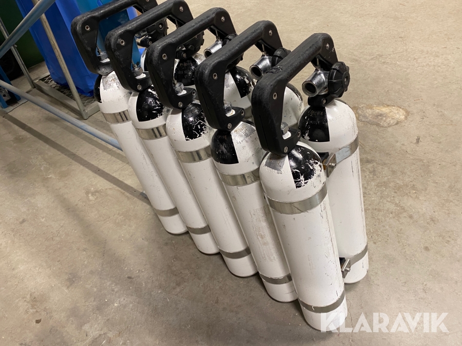 Luftflaskor Stål Interspiro 324 5st