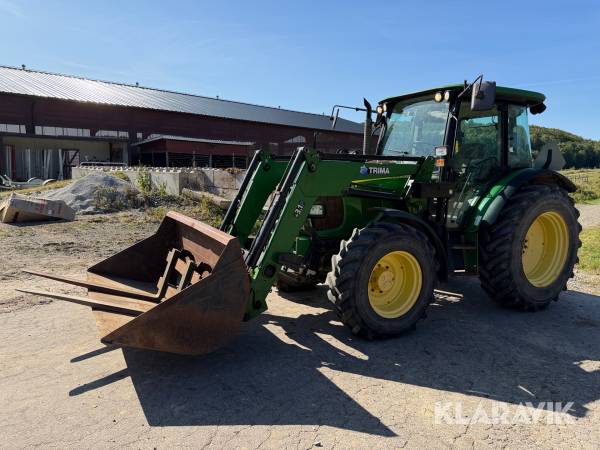 Traktor John Deere 5100 R med lastare, skopa & gafflar