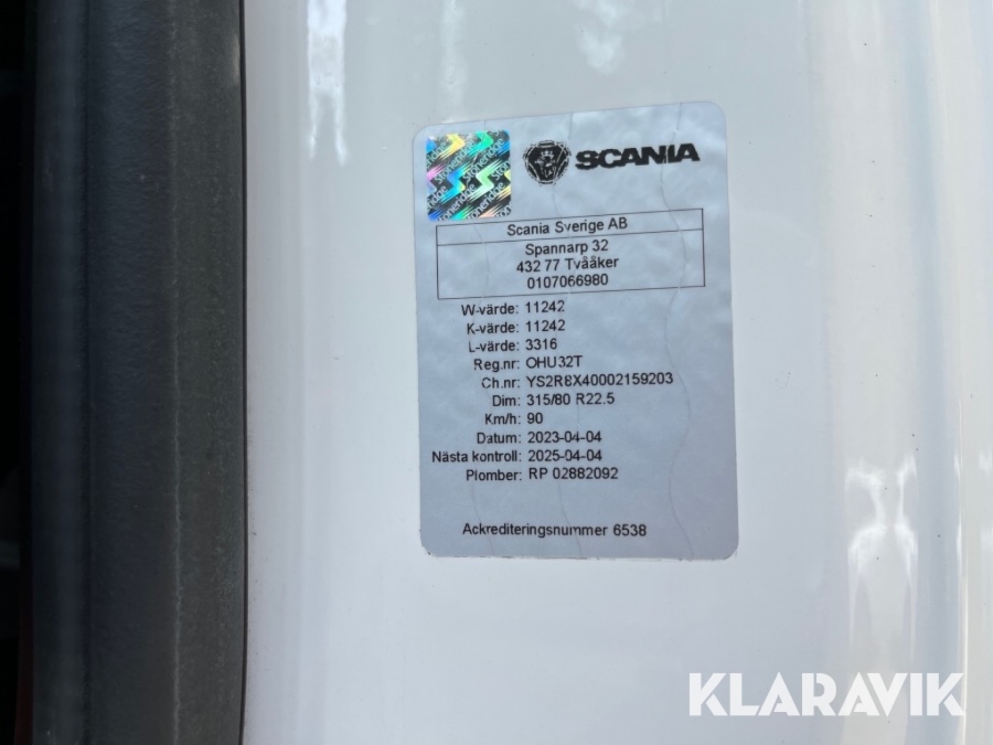 Schaktbil Scania R580