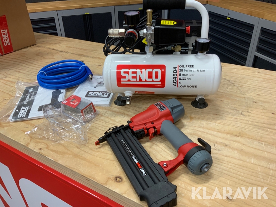 Kompressor och spikpistol Senco Starter kit FIP18 & Low Noise  AC4504