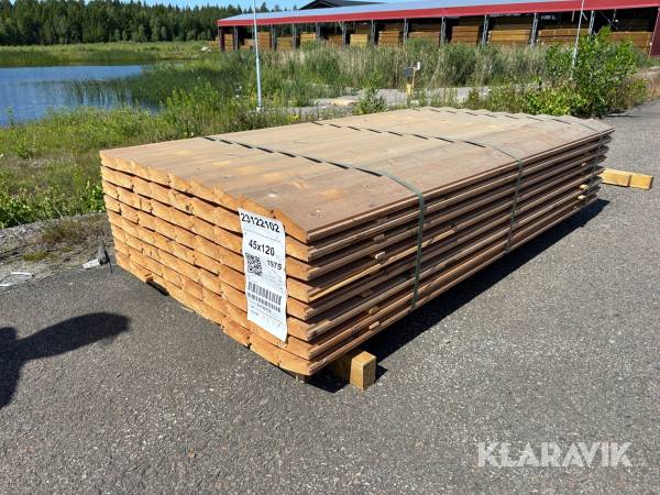 Virkespaket 45x120 spontant & snedhyvlat obehandlad 142 löpmeter