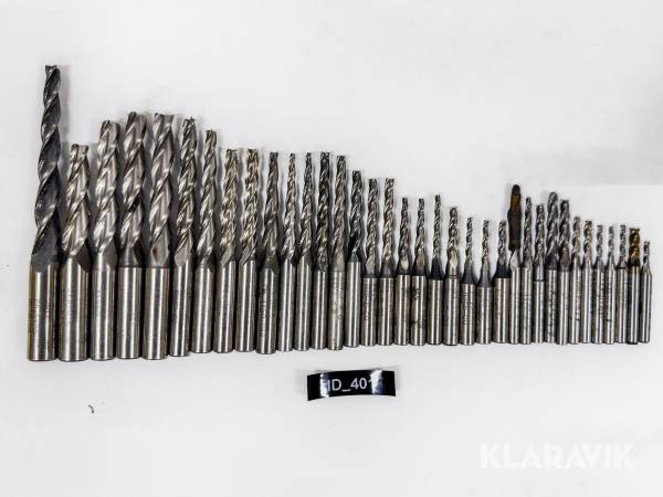 Diverse 2-skäriga pinnfräsar i snabbstål Fraisa, Jabro