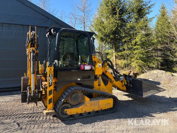 Bandburen grävlastare JCB 1CXT HFEC med redskap