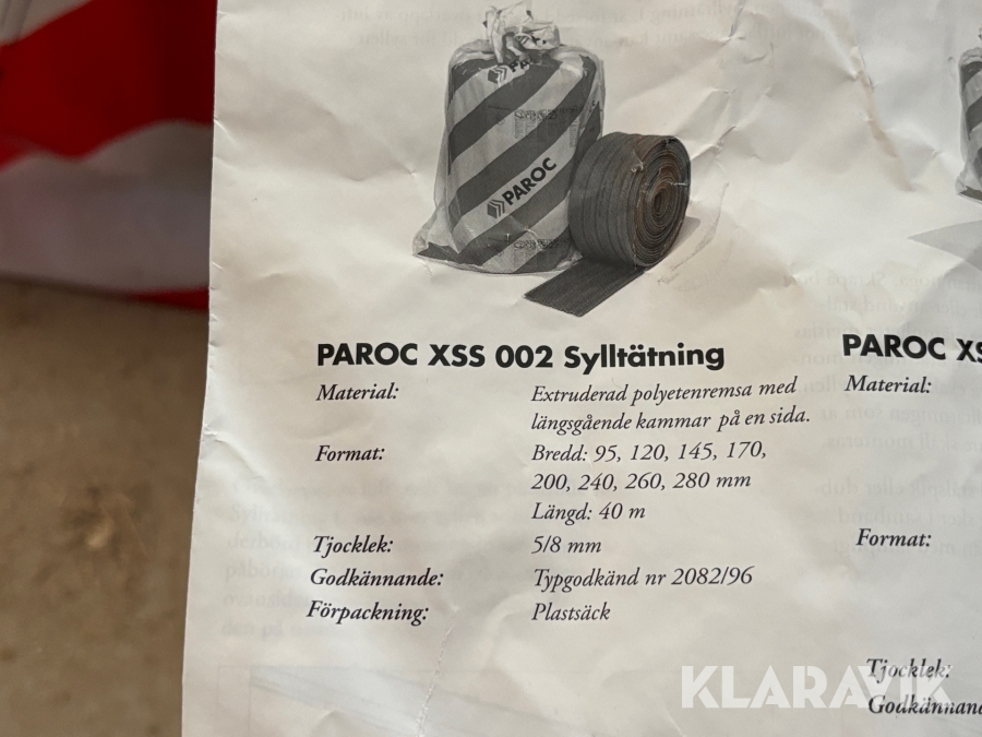 Sylltätning Paroc XSS 002. 120 meter.