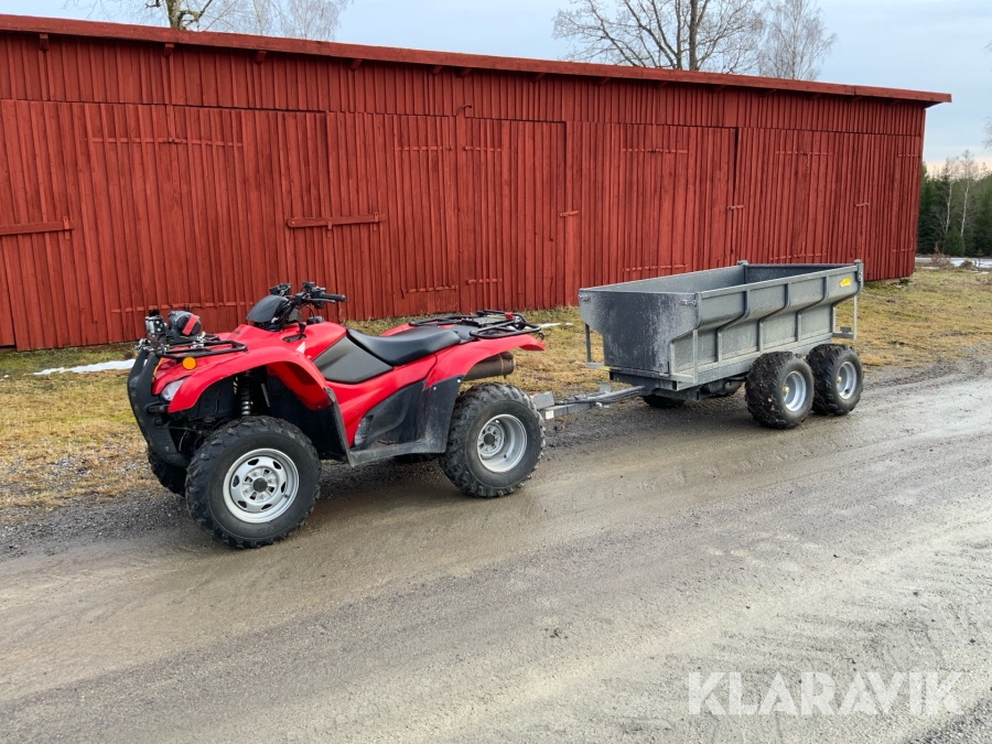 ATV Honda TRX 420 Fe med vagn 