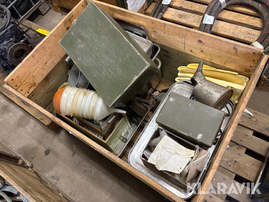 Trattar, rostfria kärl m.m. 1st pall