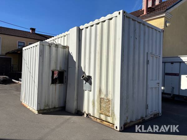 Pelletspanna i container Köb & Schäfer PYROT 400 med silo