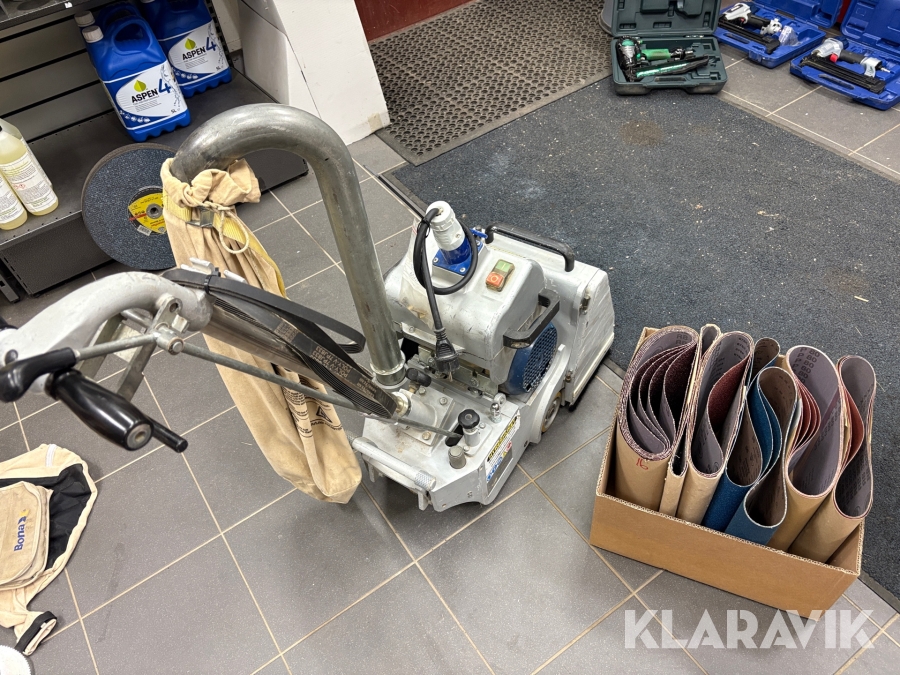 Golvslip Bona-Belt 200/250 med extra slipppapper