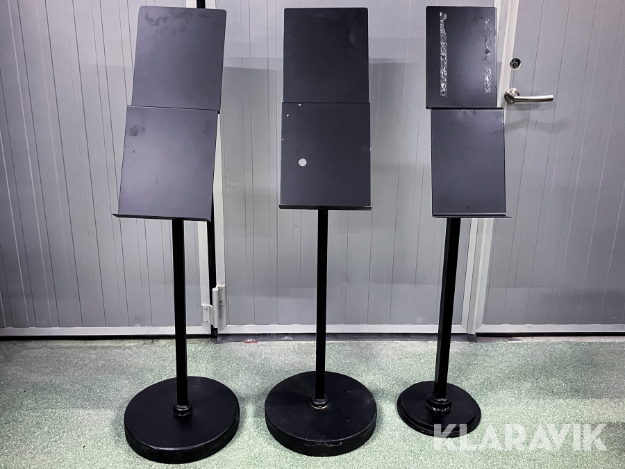 Broschyrställ/informationsskylt i stål