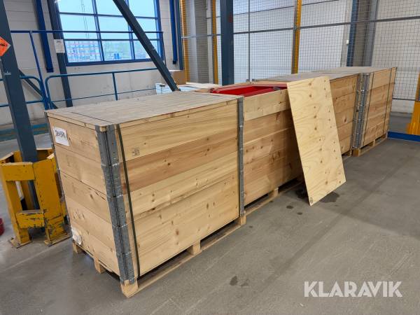 Parti med Temporär Skyddsvall Plastinject Watersystem Grundmodul Noaq Boxvall 980 x 680 x 530 mm 104 st