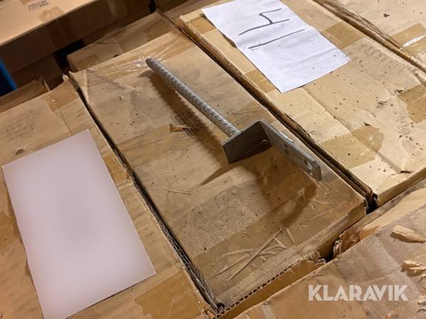 Stolpsko för ingjutning L-Form 46x90x30x12x200x4mm 100st