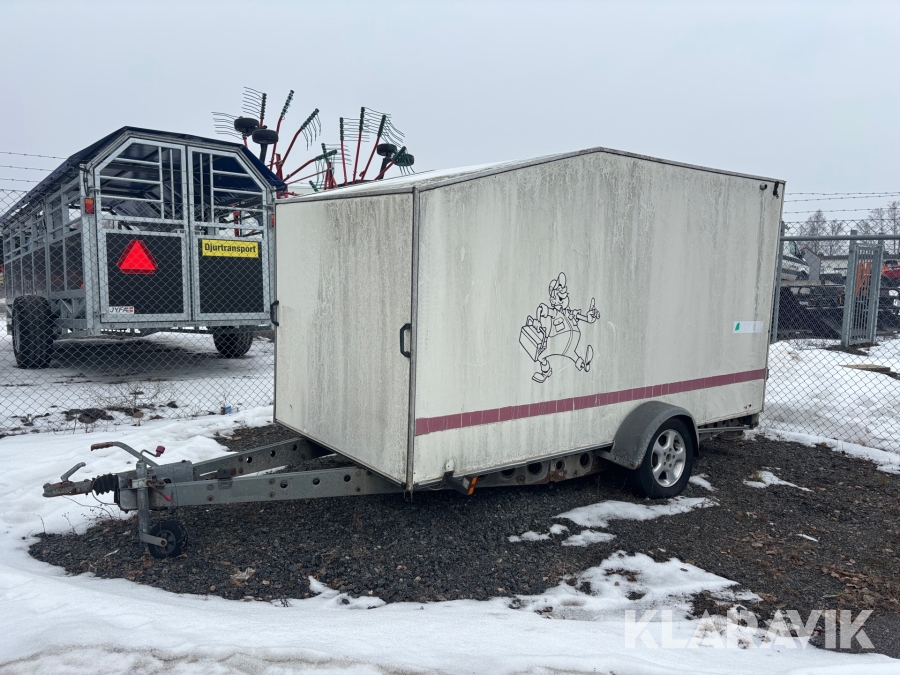 Personbilssläp Modulvagnen TP-1 täckt bromsad
