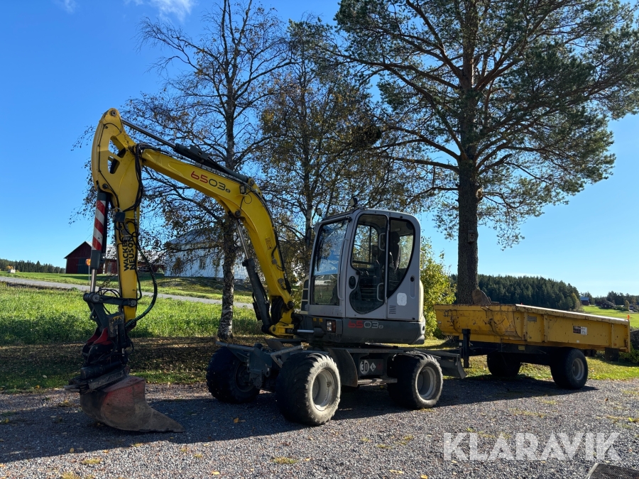 Hjulgrävare med trailer & tiltrotator Wacker Neuson 6503-2