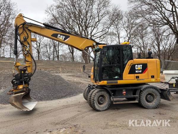Hjulgrävare CAT M314F med redskap