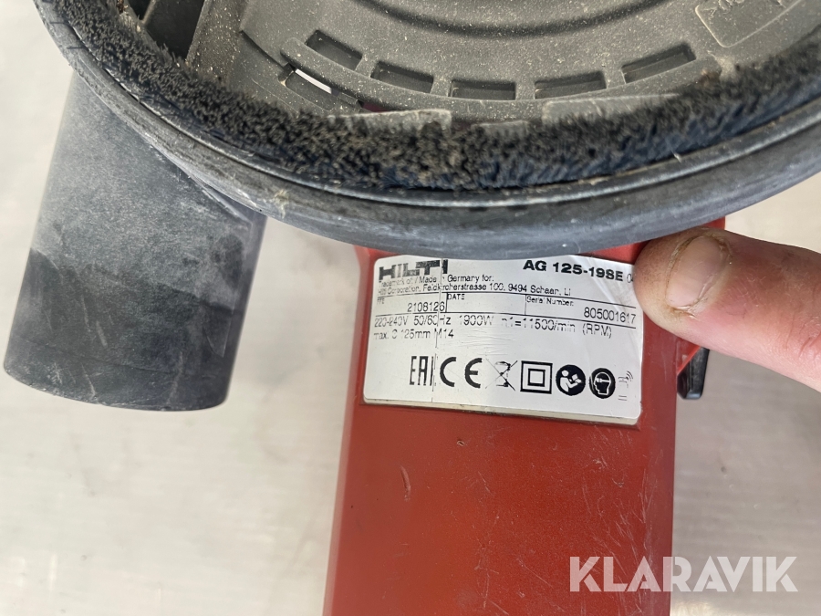 Betongslip vägg&tak Hilti AG125-19SE, Svalöv, Klaravik auk