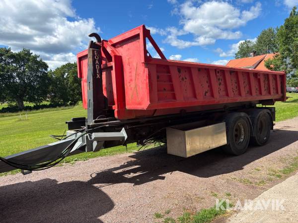Lastväxlarvagn / lastväxlarkärra med flak