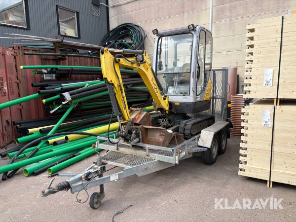 Minigrävare Wacker Neuson 1404 RD med maskintrailer
