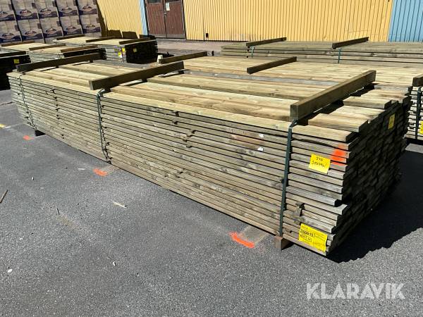 Virkespaket räfflad trall Tryckimpregnerat 28x120 693löpmeter