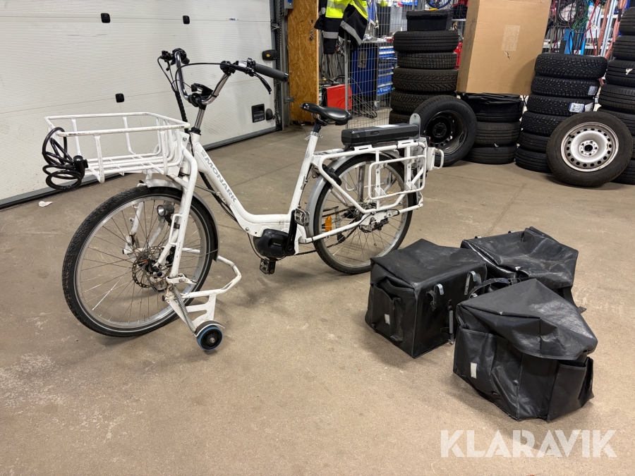 Elcykel / Postcykel Monark med cykelväskor