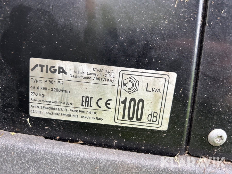 Gräsklippare/redskapsbärare Stiga Park Pro 740 QX, Mölndal,