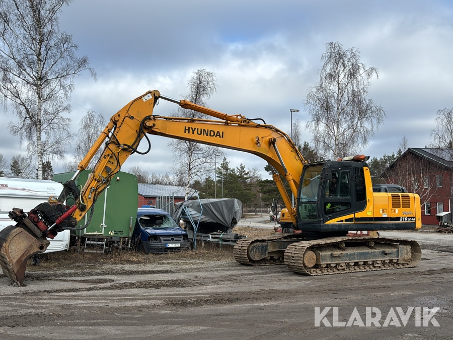 Grävmaskin Hyundai Robex 210LC-7A med tiltrotator & redskap