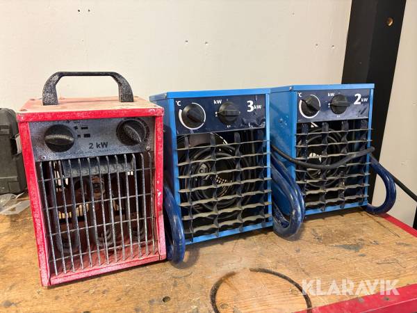 Byggfläktar 3 stycken