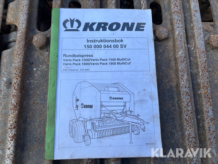 Instruktionsbok Krone 150 000 044 00 SV