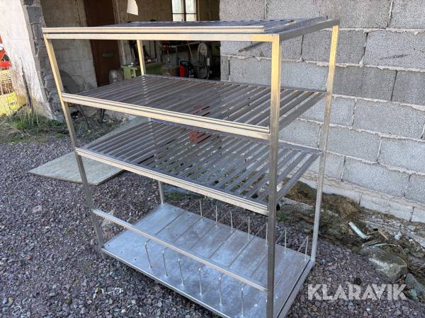 Rostfri hylla från storkök