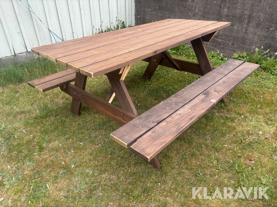 Parkbänk / Picknikbänk Brun - 1st