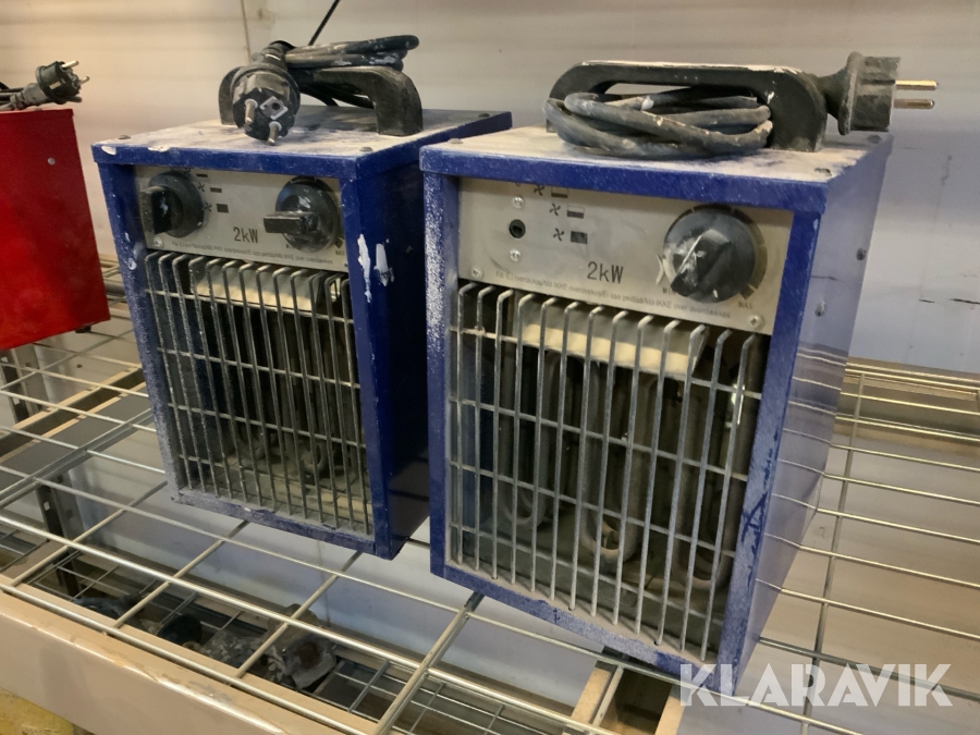 Byggfläkt Biltema 2kW/2st