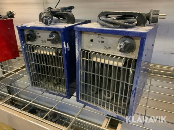 Byggfläkt Biltema 2kW/2st