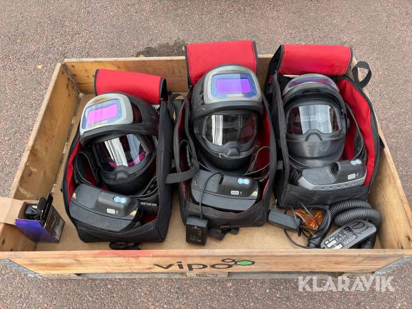 Svetshjälmar med friskluftsfläkt 3M 9100 FX, adflo 3 st