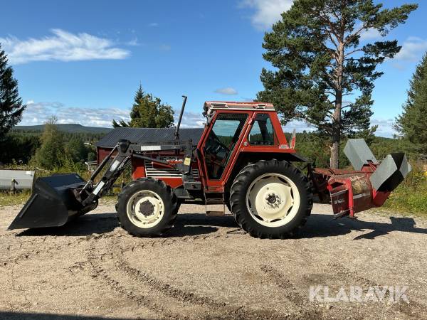 Traktor Fiat 60-90 DT med snöslunga och lastare