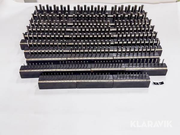 Stor uppsättning med tolkar/måttpinnar, 1-15mm, 0,05 mm intervall