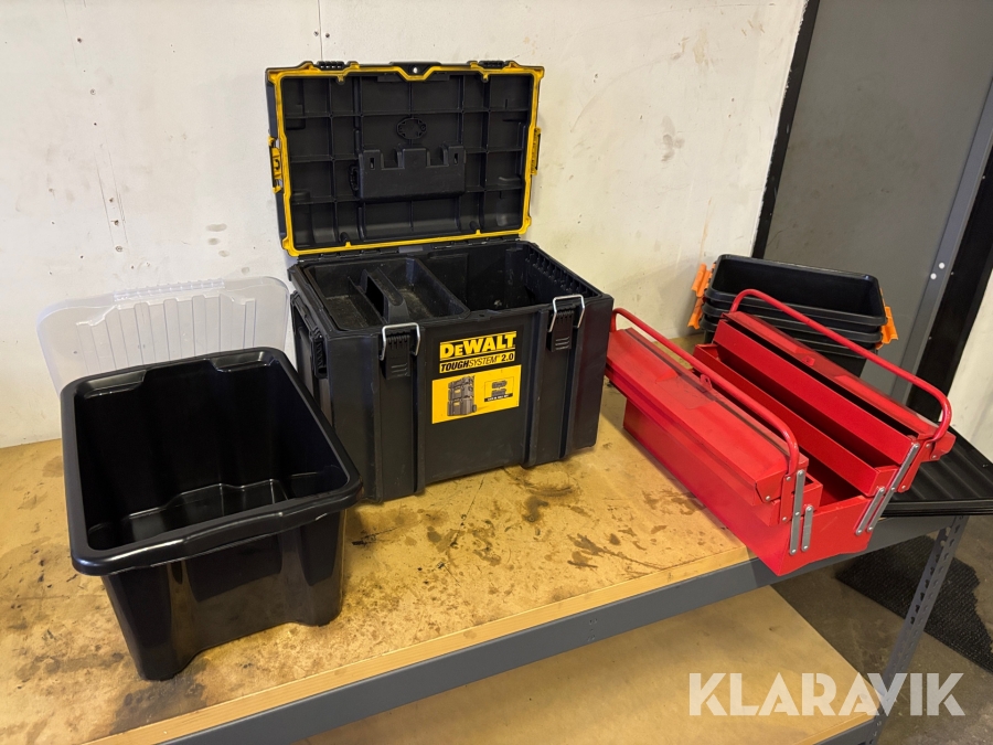 Tomlådor & verktygslåda 6st
