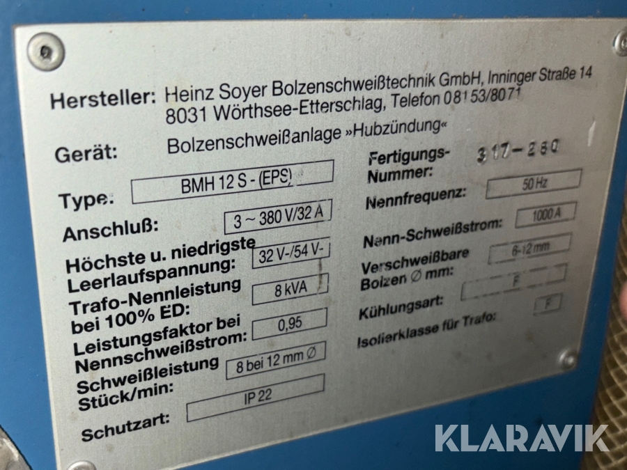 Bultsvetspistol Soyer BMH 12 S-(EPS)