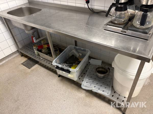Rostfri diskbänk