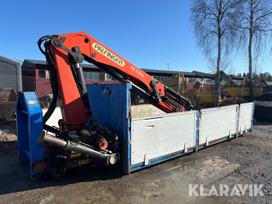 Lastväxlarflak Rackstad kran Palfinger PK21000 med Gripskopa