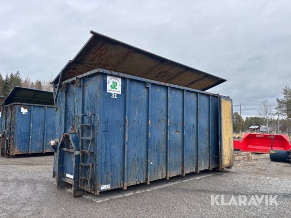 Lastväxlarcontainer GMM 40m3 med tak